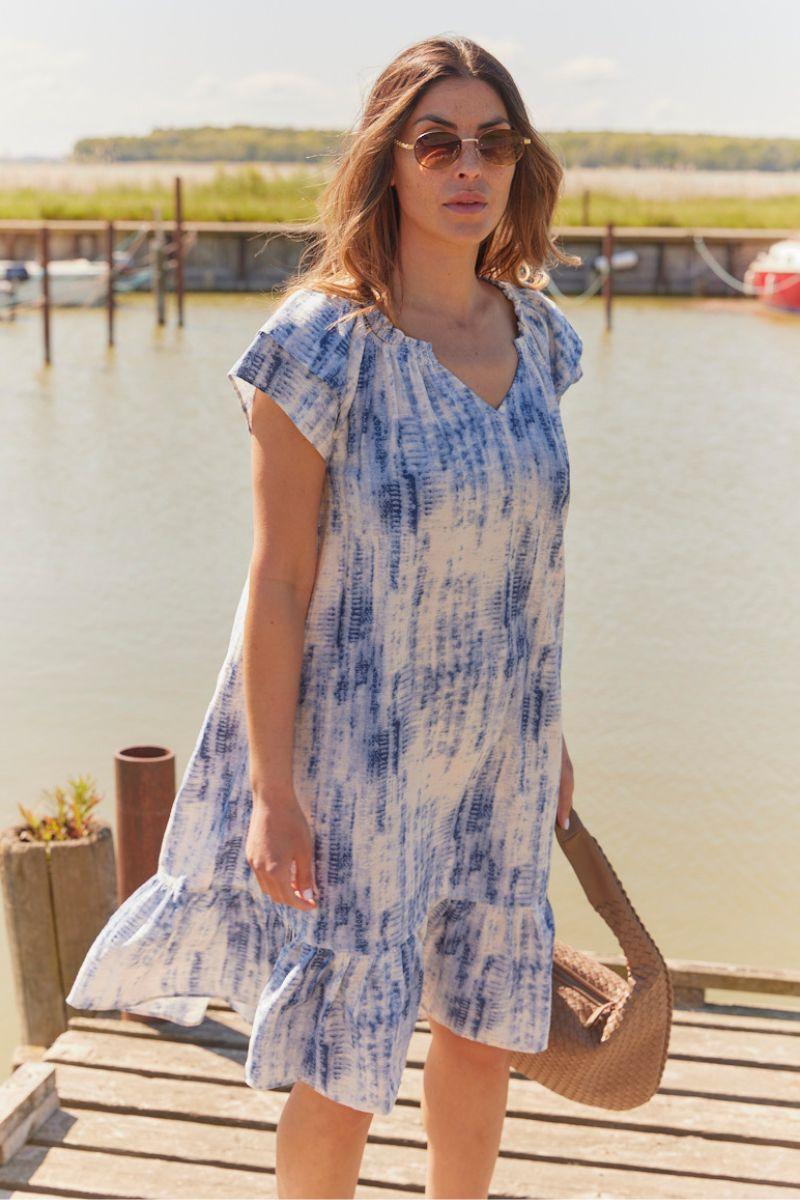 Sunrise Crop Sky Dress 36539 | Blue | Kjole fra Co'couture