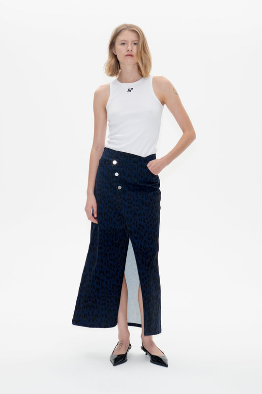 SIGGE SKIRT | Blue Leopard