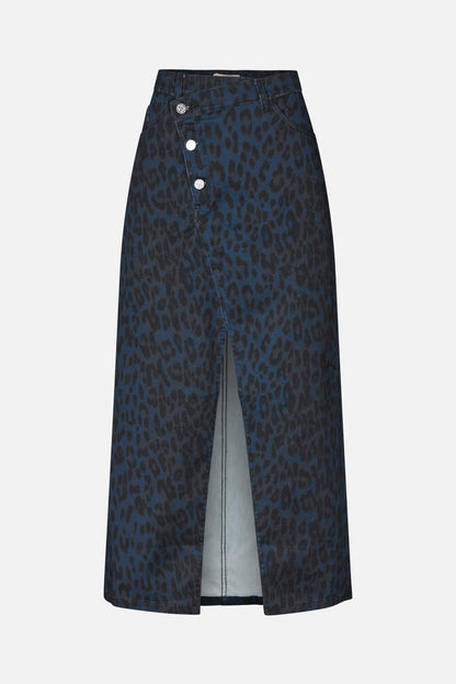 SIGGE SKIRT | Blue Leopard