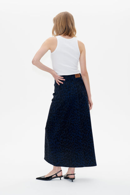 SIGGE SKIRT | Blue Leopard