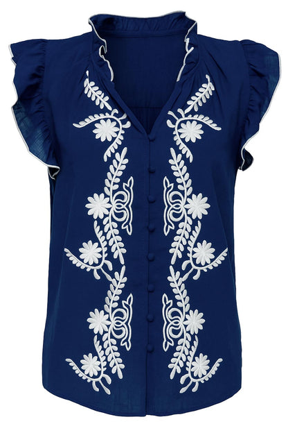 Molly Embroidered Top| Top fra French Laundry