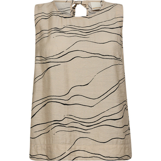 Evy top / 100268 - Cream Graphic