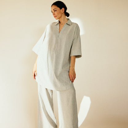 Hella vide buks loose fit / 100306 - Blue Stripe