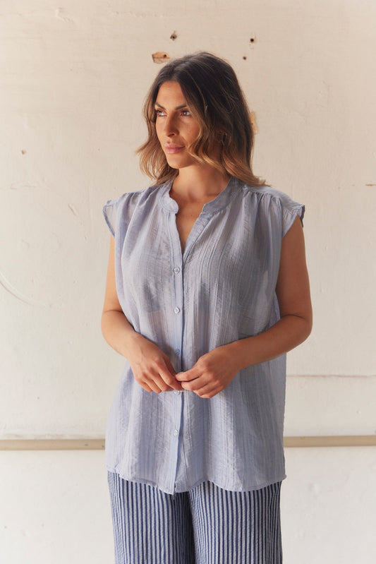 27511 Top | Light Blue | Top fra French Laundry