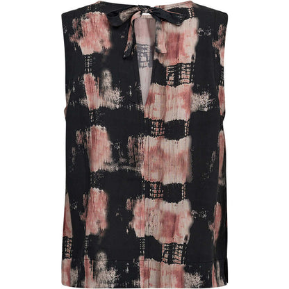 Nolia ærmeløs top / 100294 - Rose Black Print