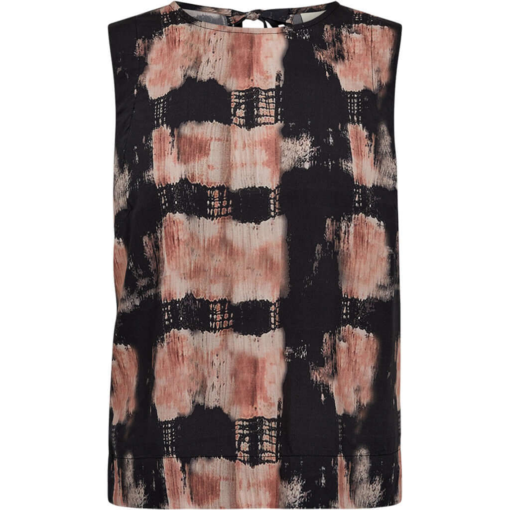 Nolia ærmeløs top / 100294 - Rose Black Print