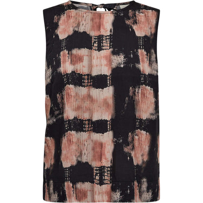 Nolia ærmeløs top / 100294 - Rose Black Print