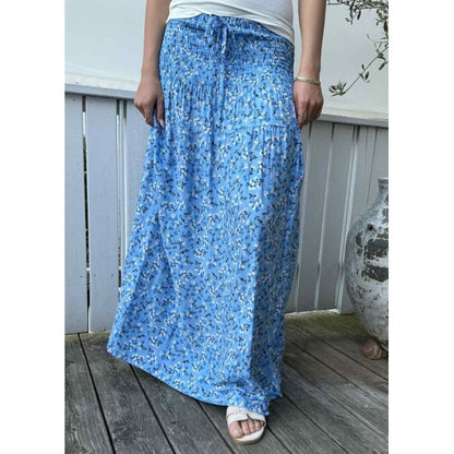Juan Small Flower Skirt Dress- Blue
